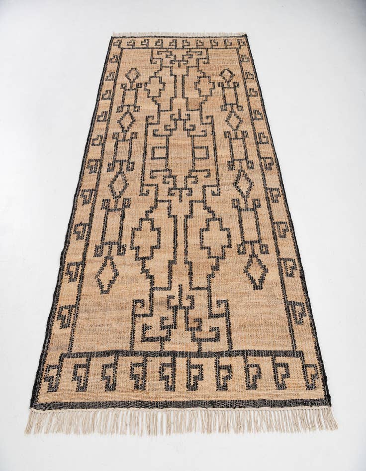 Detail image of 5' 2 x 8' 2 Hand Woven Kilim Jute Rug