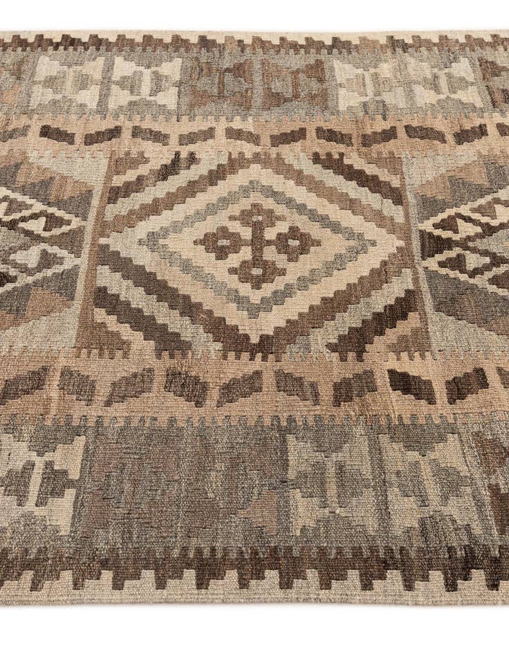 Detail image of  3' 11 x 6' 9  Hand Woven Kilim Maymana Wool Rug