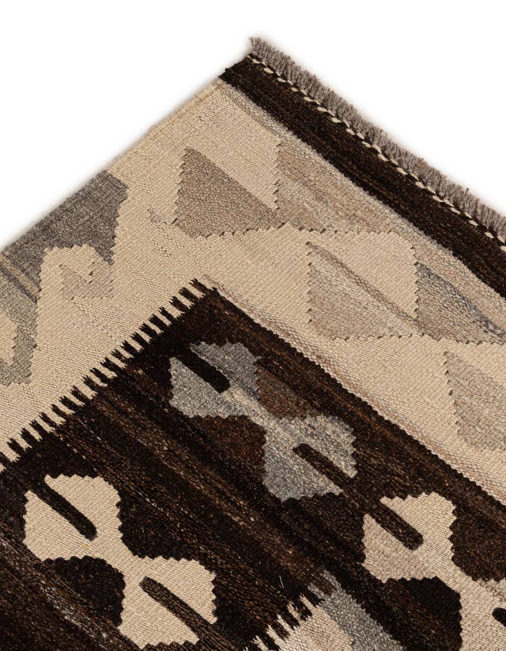 Detail image of  5' x 6' 7  Hand Woven Kilim Maymana Wool Rug