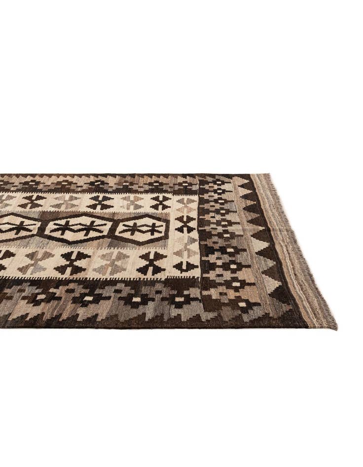 Detail image of  5' x 6' 9  Hand Woven Kilim Maymana Wool Rug