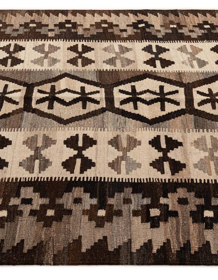 Detail image of  5' x 6' 9  Hand Woven Kilim Maymana Wool Rug