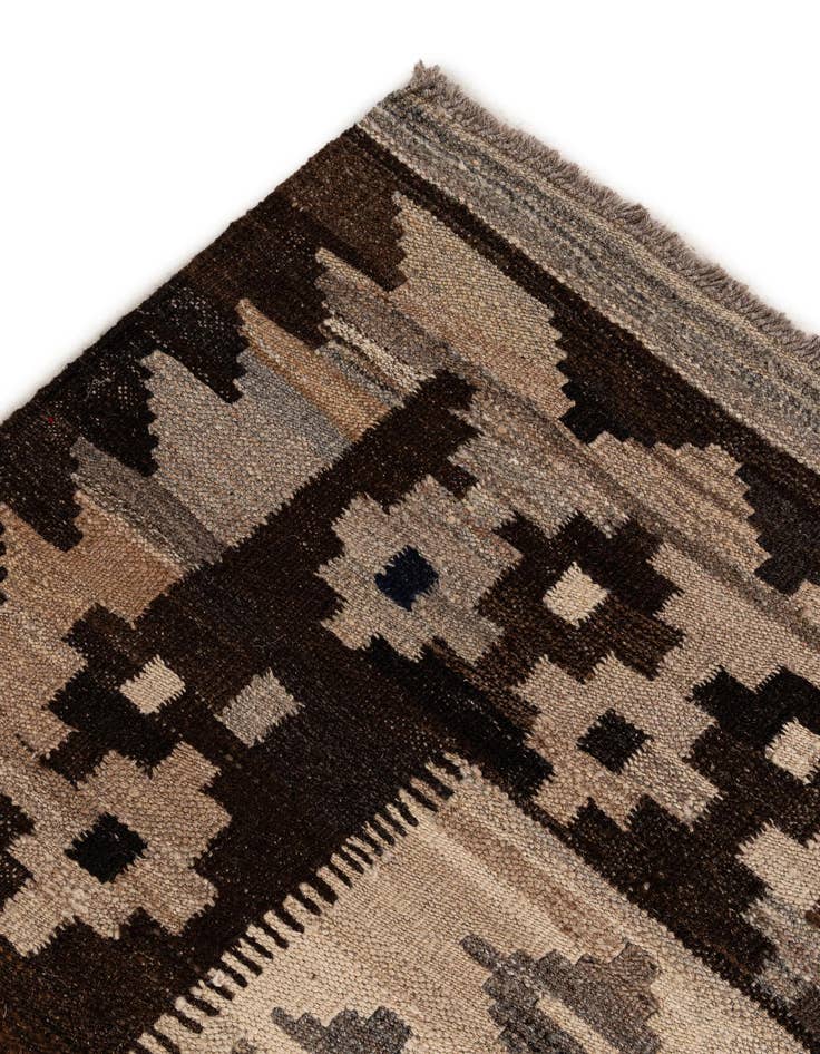 Detail image of  5' x 6' 9  Hand Woven Kilim Maymana Wool Rug