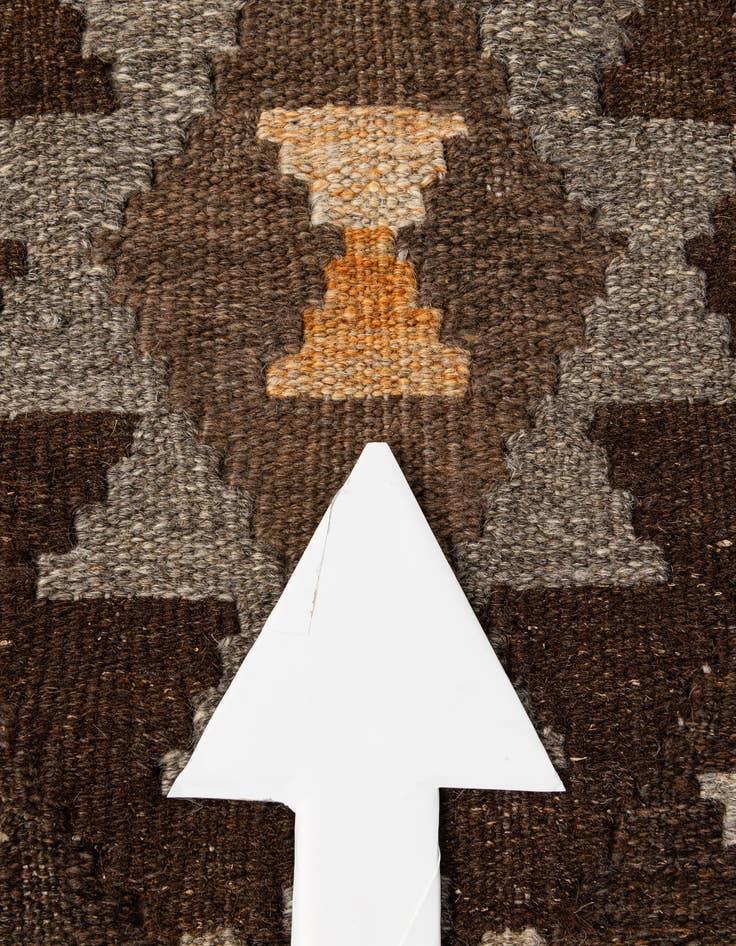 Detail image of  5' x 6' 7  Hand Woven Kilim Maymana Wool Rug