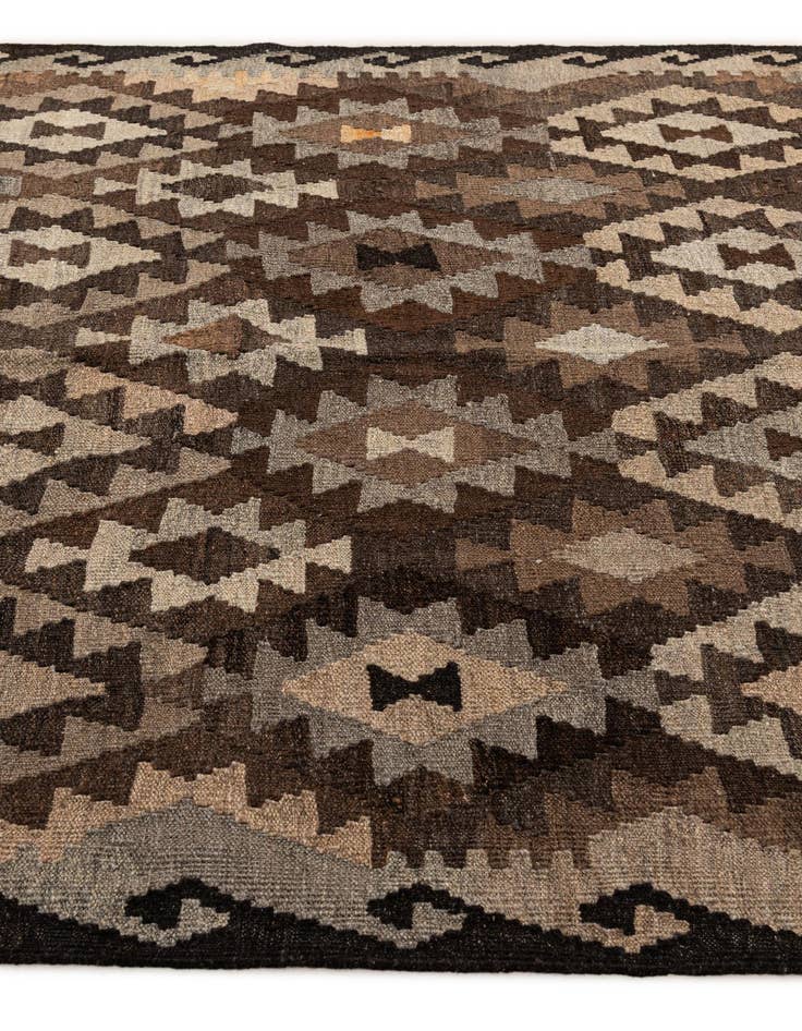 Detail image of  5' x 6' 7  Hand Woven Kilim Maymana Wool Rug
