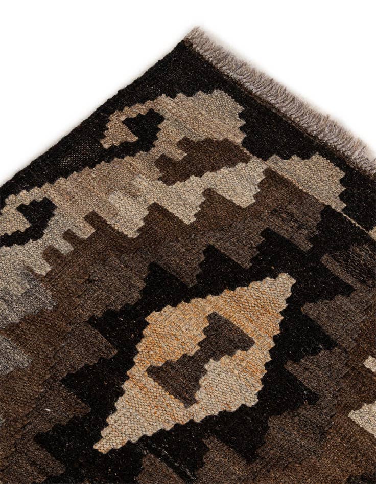 Detail image of  5' x 6' 7  Hand Woven Kilim Maymana Wool Rug