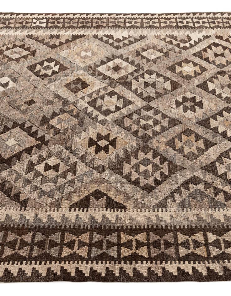 Detail image of  6' 8 x 9'  Hand Woven Kilim Maymana Wool Rug