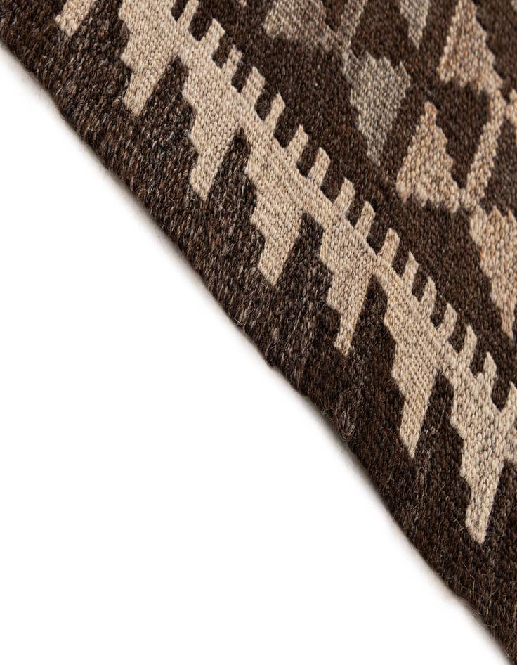 Detail image of  6' 8 x 9'  Hand Woven Kilim Maymana Wool Rug