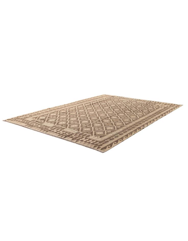 Detail image of  6' 11 x 9' 8  Hand Woven Kilim Maymana Wool Rug