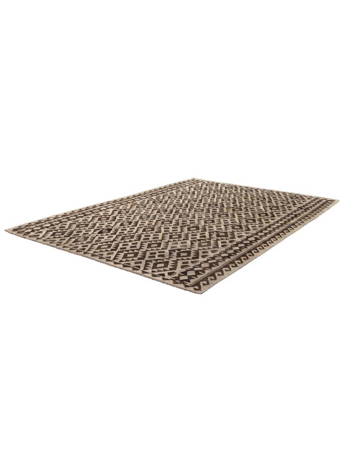 Detail image of  6' 10 x 9' 7  Hand Woven Kilim Maymana Wool Rug