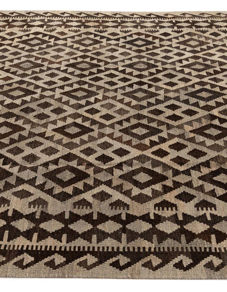 Detail image of  6' 10 x 9' 7  Hand Woven Kilim Maymana Wool Rug