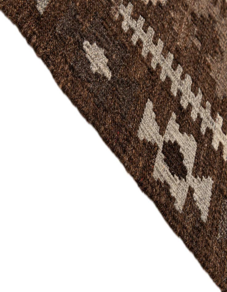 Detail image of  7' x 10'  Hand Woven Kilim Maymana Wool Rug