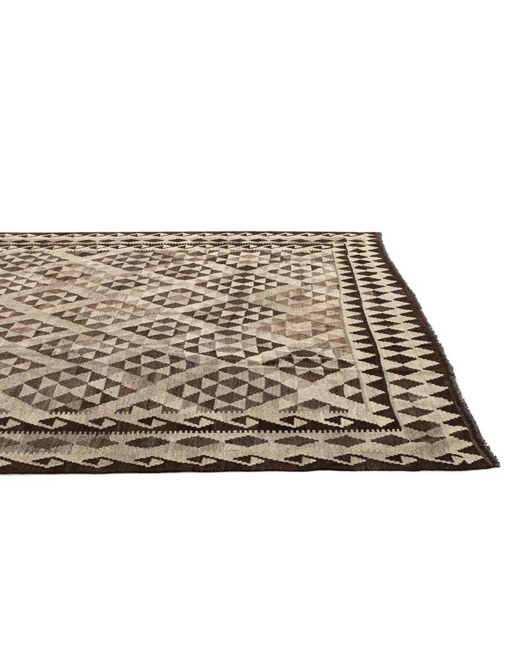 Detail image of  7' x 10' 2  Hand Woven Kilim Maymana Wool Rug