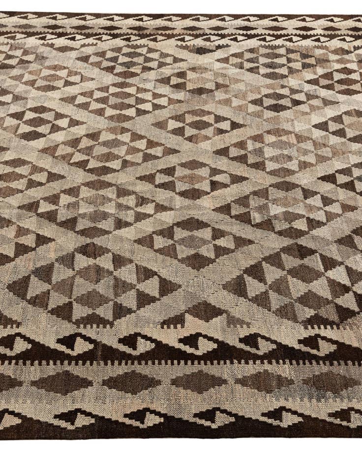 Detail image of  7' x 10' 2  Hand Woven Kilim Maymana Wool Rug