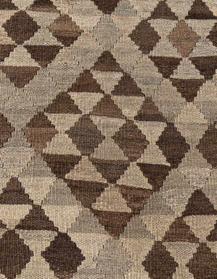 Detail image of  7' x 10' 2  Hand Woven Kilim Maymana Wool Rug