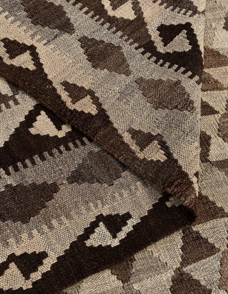 Detail image of  7' x 10' 2  Hand Woven Kilim Maymana Wool Rug