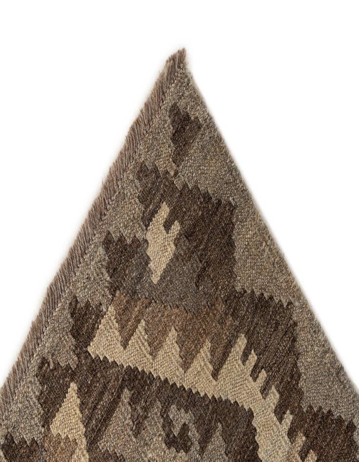 Detail image of  3' 5 x 4' 9  Hand Woven Kilim Maymana Wool Rug