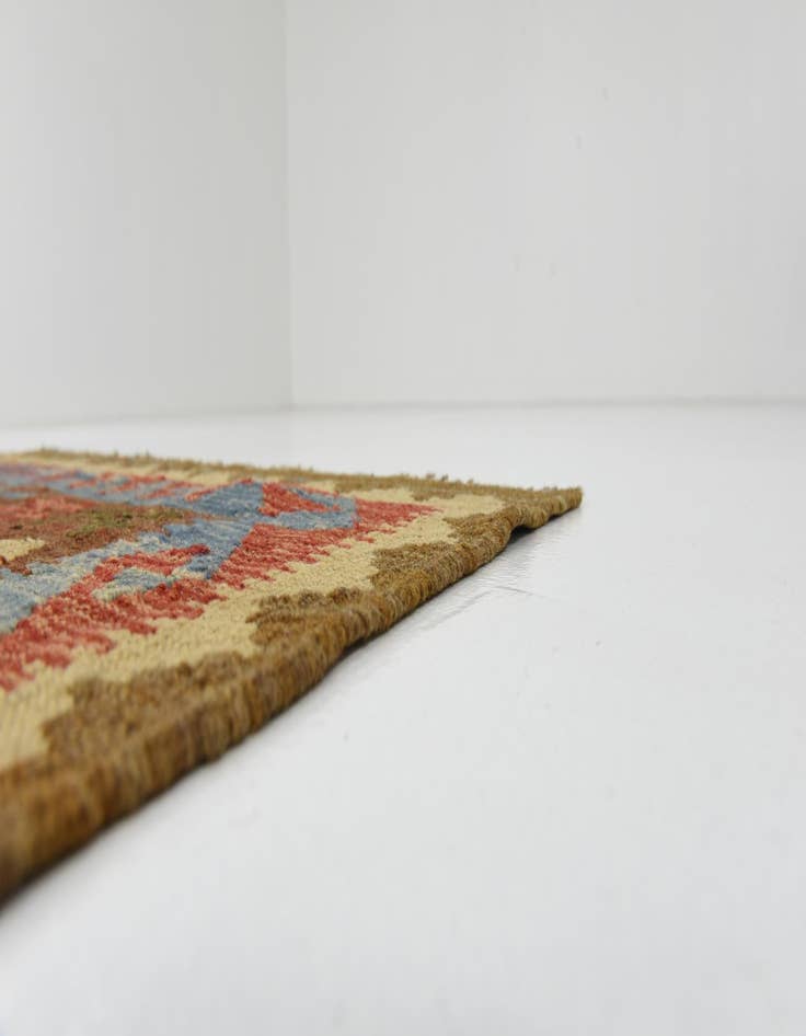 Detail image of  3' 6 x 6' 4  Hand Woven Kilim Maymana Wool Rug