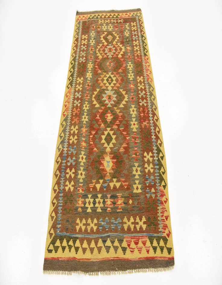 Detail image of  3' 4 x 6' 6  Hand Woven Kilim Maymana Wool Rug