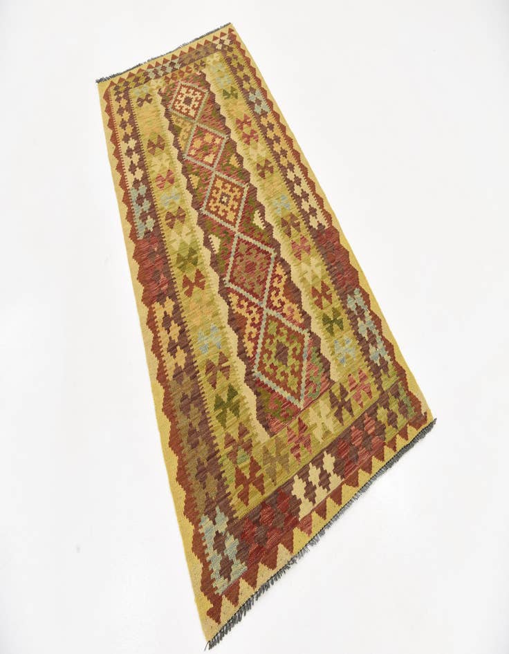 Detail image of  3' 4 x 6' 5  Hand Woven Kilim Maymana Wool Rug