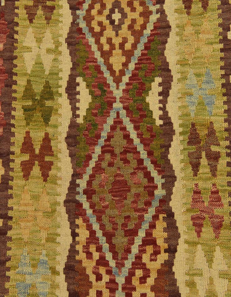 Detail image of  3' 4 x 6' 5  Hand Woven Kilim Maymana Wool Rug