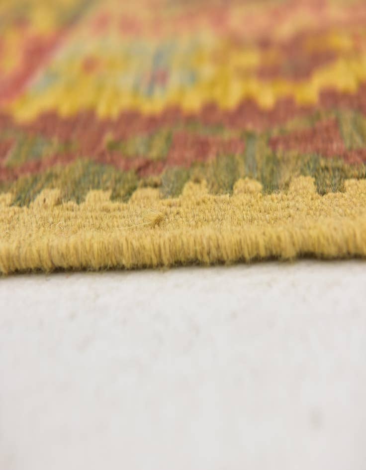 Detail image of  3' 3 x 4' 10  Hand Woven Kilim Maymana Wool Rug