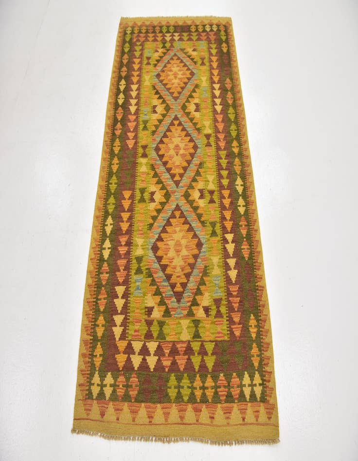 Detail image of  3' 6 x 6' 5  Hand Woven Kilim Maymana Wool Rug