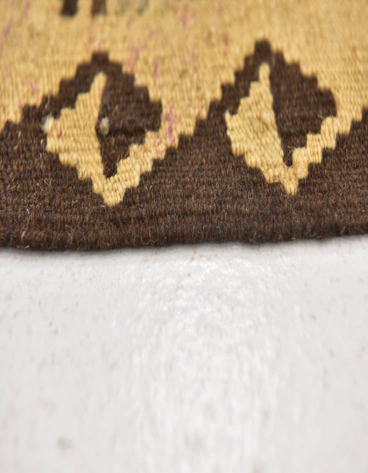 Detail image of  3' 2 x 4' 9  Hand Woven Kilim Maymana Wool Rug