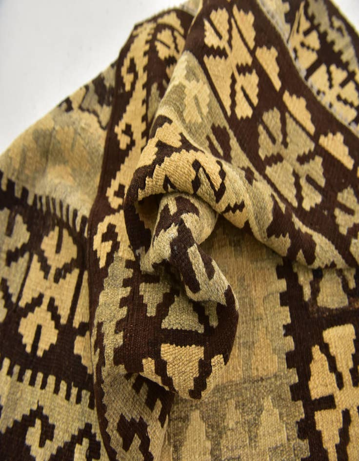 Detail image of  3' 4 x 5'  Hand Woven Kilim Maymana Wool Rug