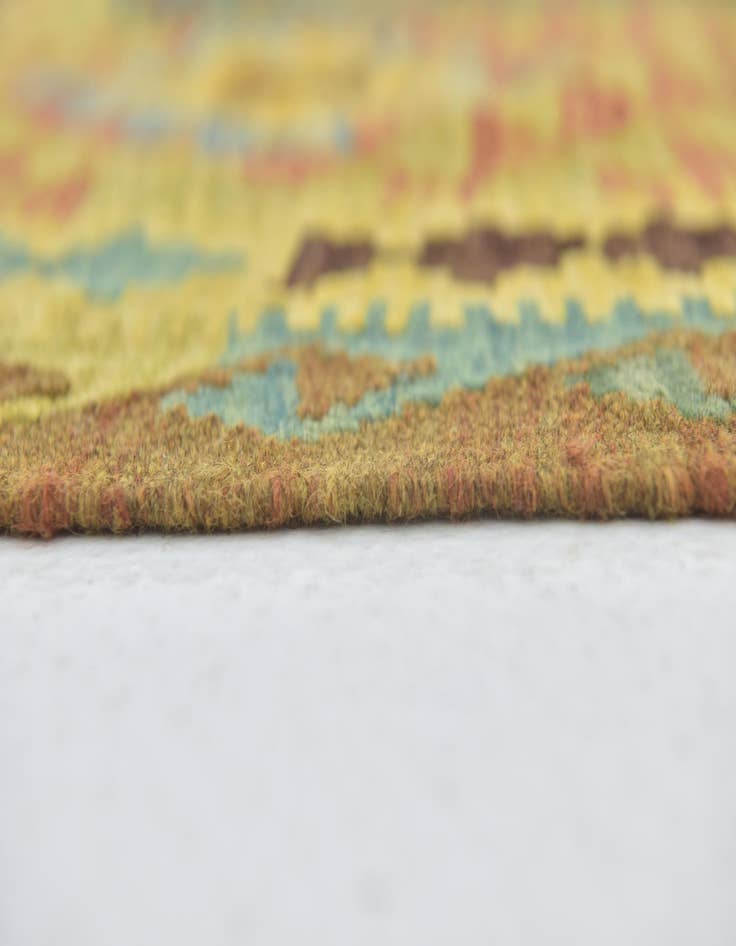Detail image of  3' 3 x 5'  Hand Woven Kilim Maymana Wool Rug