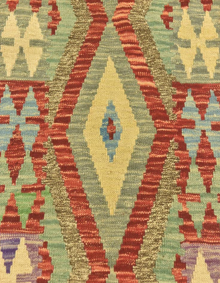 Detail image of  2' 9 x 4'  Hand Woven Kilim Maymana Wool Rug