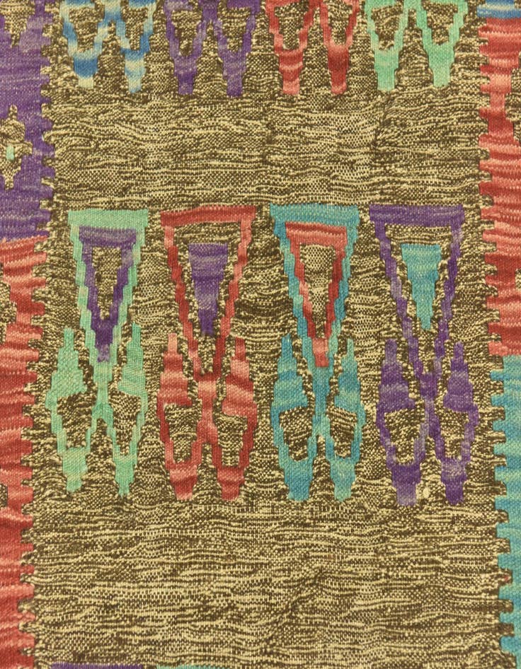Detail image of 2' 8 x 4' 2 Hand Woven Kilim Maymana Wool Rug