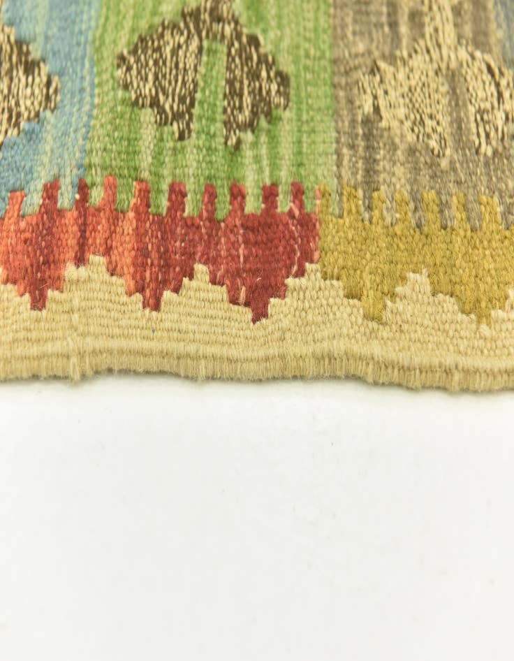 Detail image of  3' 8 x 6' 3  Hand Woven Kilim Maymana Wool Rug