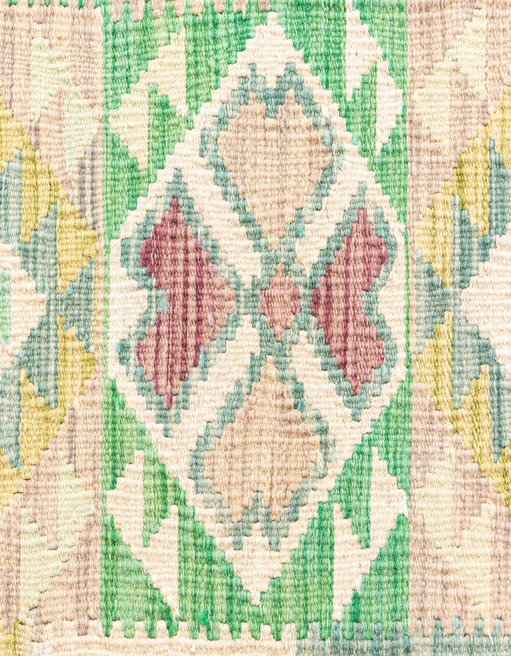 Detail image of  3' 9 x 5' 9  Hand Woven Kilim Maymana Wool Rug