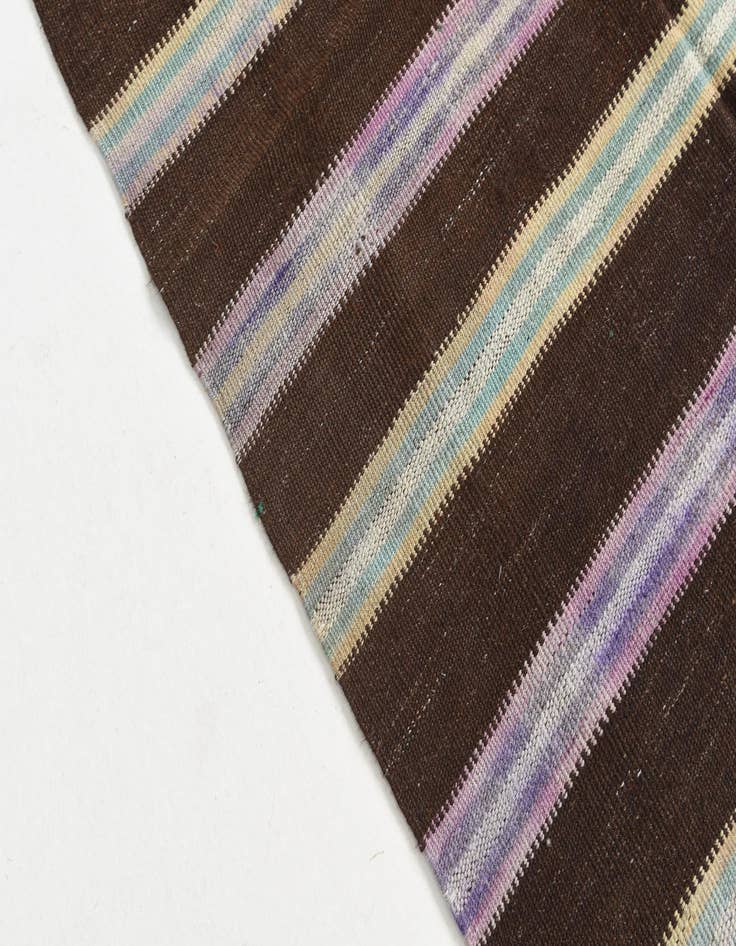 Detail image of  4' 1 x 7' 8  Hand Woven Kilim Maymana Wool Rug