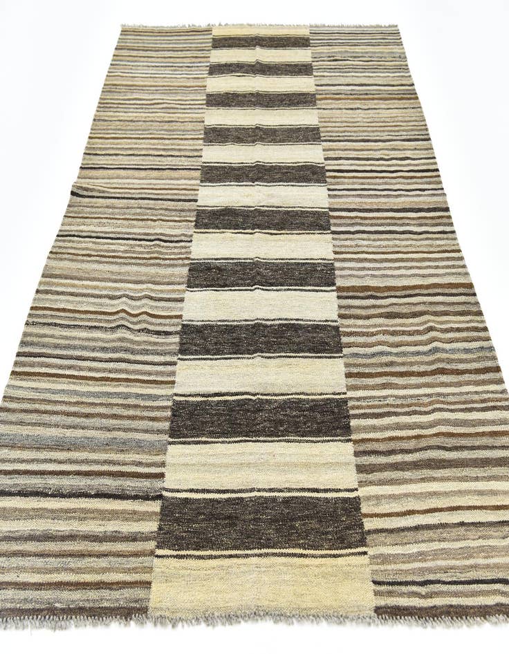 Detail image of  5' 5 x 7' 9  Hand Woven Kilim Modern Wool Rug