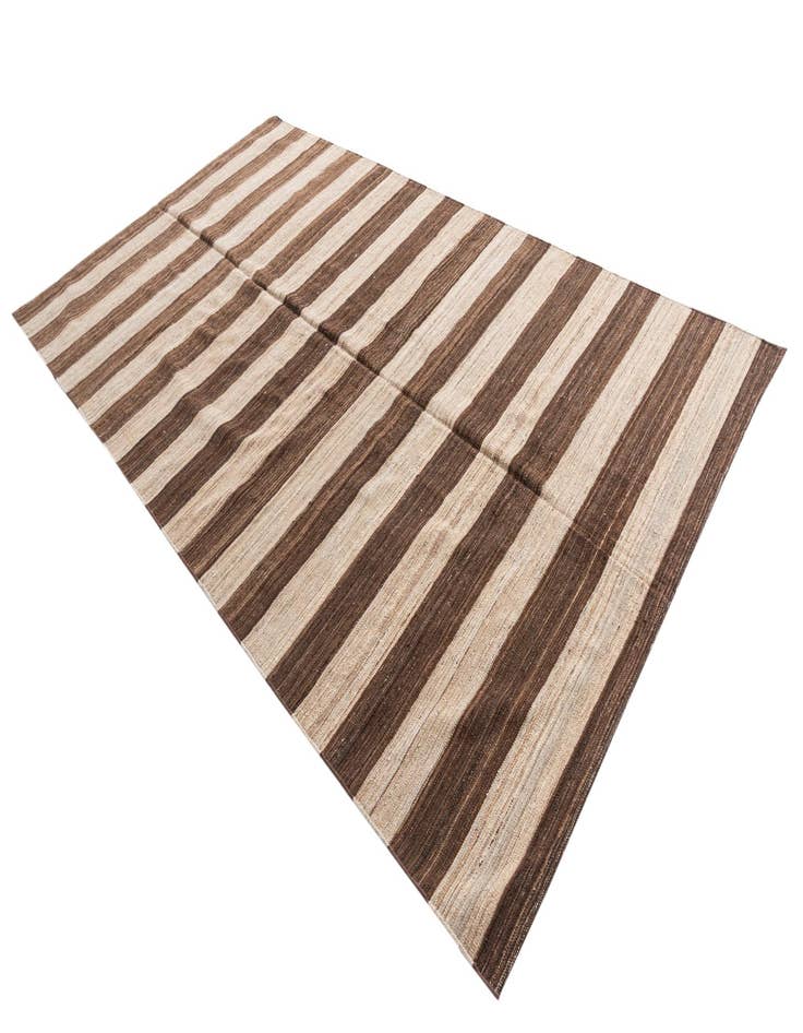 Detail image of  6' 5 x 11' 9  Hand Woven Kilim Modern Wool Rug