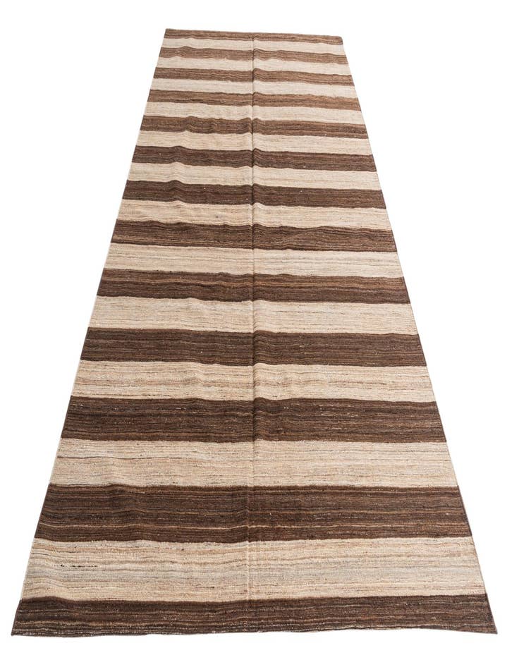 Detail image of  6' 5 x 11' 9  Hand Woven Kilim Modern Wool Rug