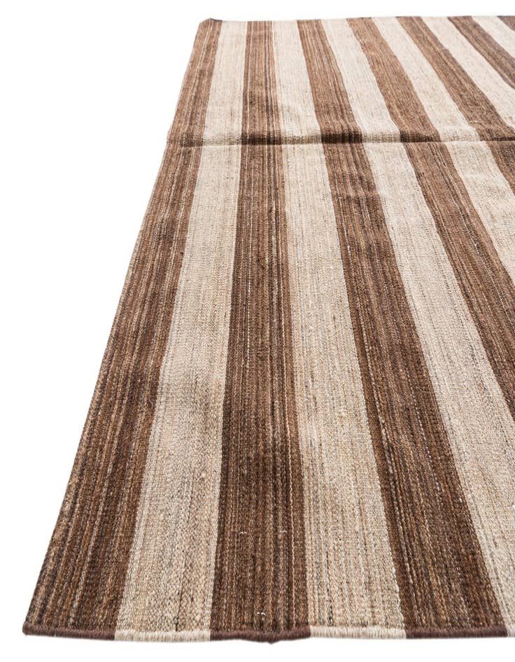 Detail image of  6' 5 x 11' 9  Hand Woven Kilim Modern Wool Rug