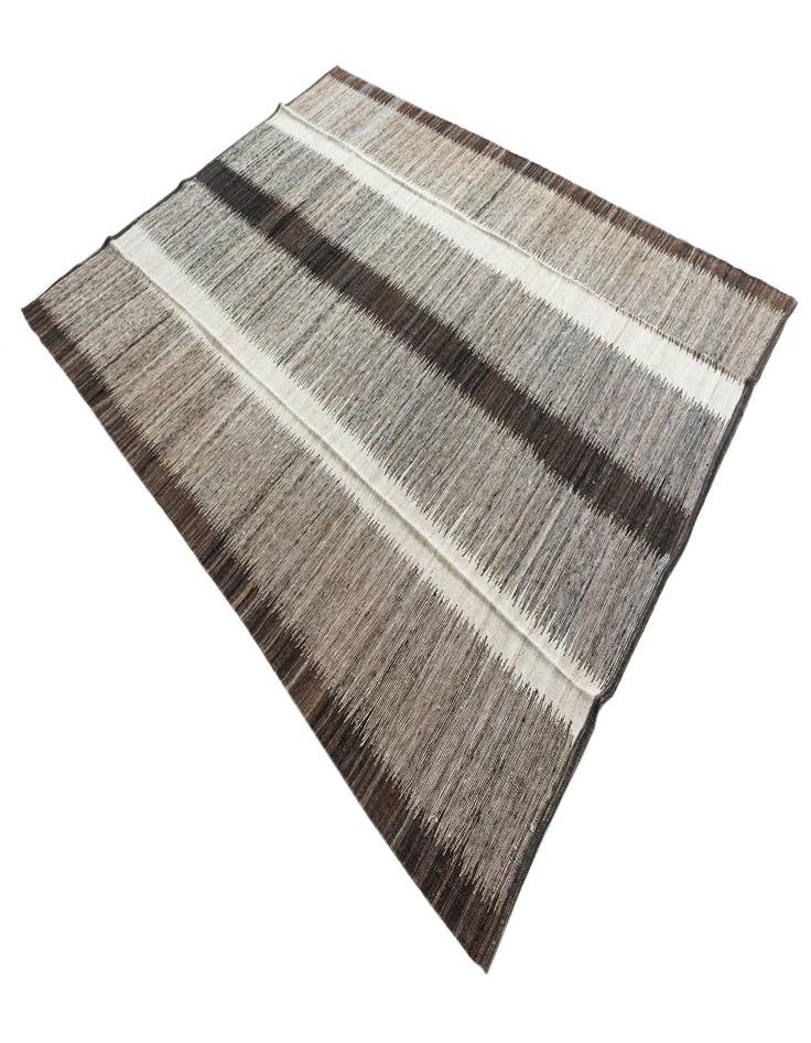 Detail image of  6' 10 x 9' 3  Hand Woven Kilim Modern Wool Rug