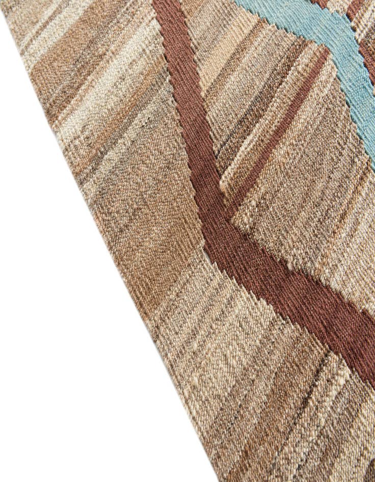 Detail image of  6' x 7' 8  Hand Woven Kilim Modern Wool Rug