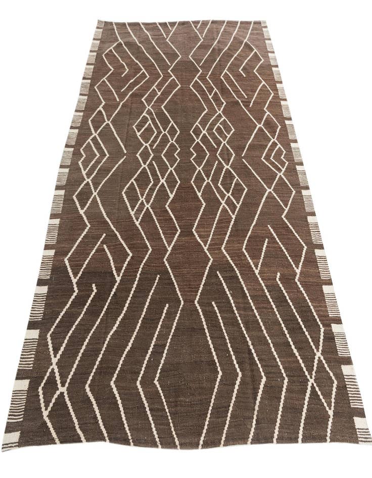 Detail image of  6' 3 x 7' 9  Hand Woven Kilim Modern Wool Rug
