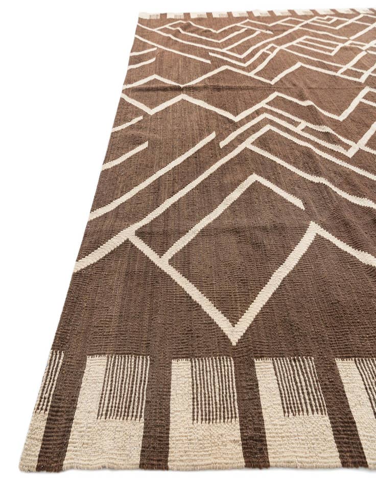 Detail image of  8' 8 x 11' 7  Hand Woven Kilim Modern Wool Rug