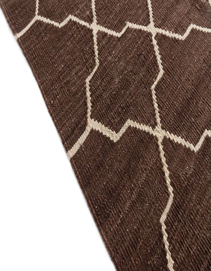 Detail image of  9' x 11' 2  Hand Woven Kilim Modern Wool Rug