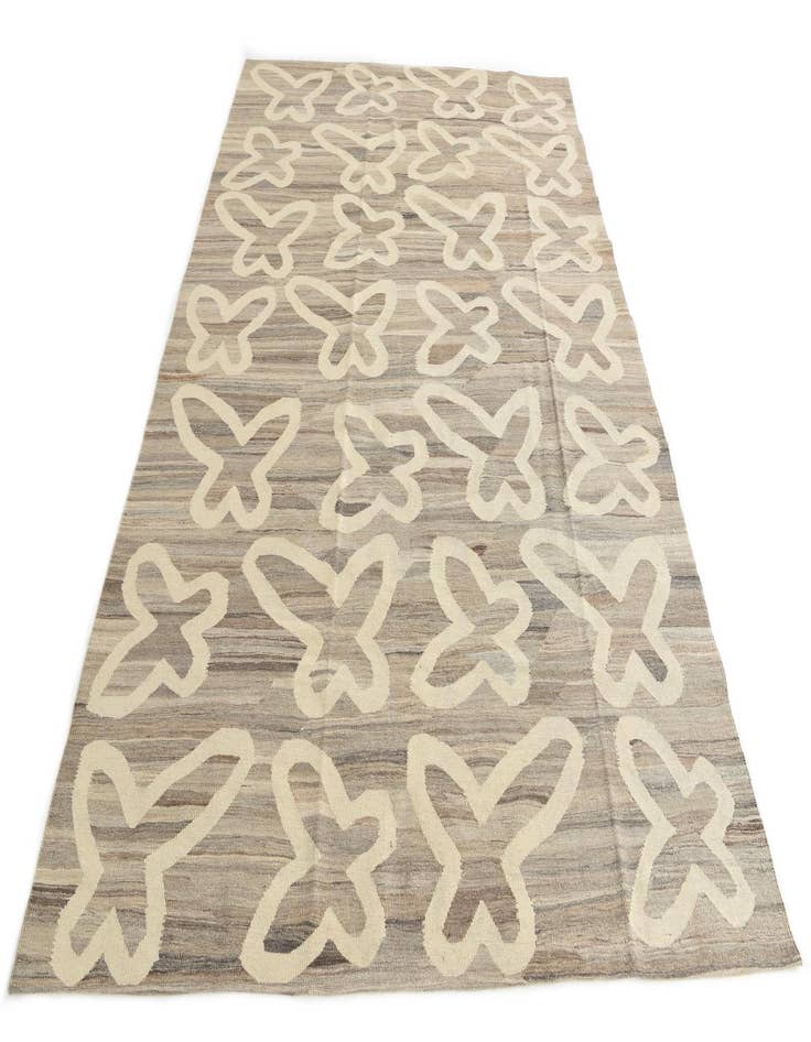 Detail image of  6' 6 x 9' 5  Hand Woven Kilim Modern Wool Rug