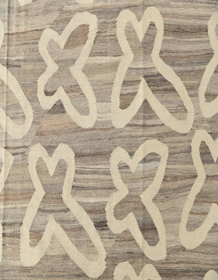 Detail image of  6' 6 x 9' 5  Hand Woven Kilim Modern Wool Rug