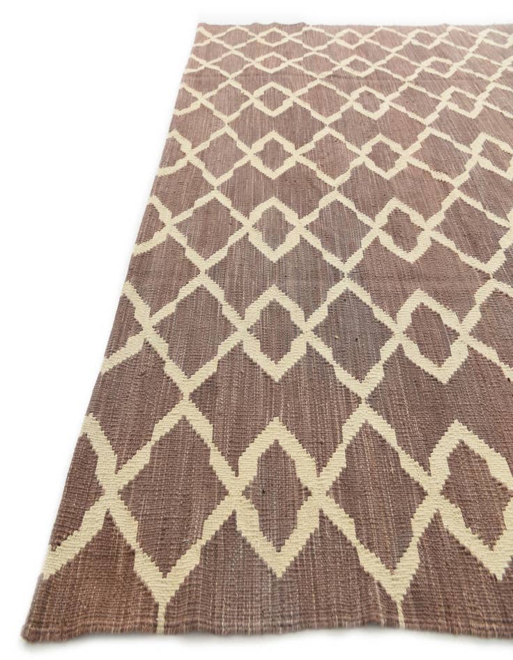 Detail image of  6' x 7' 10  Hand Woven Kilim Modern Wool Rug