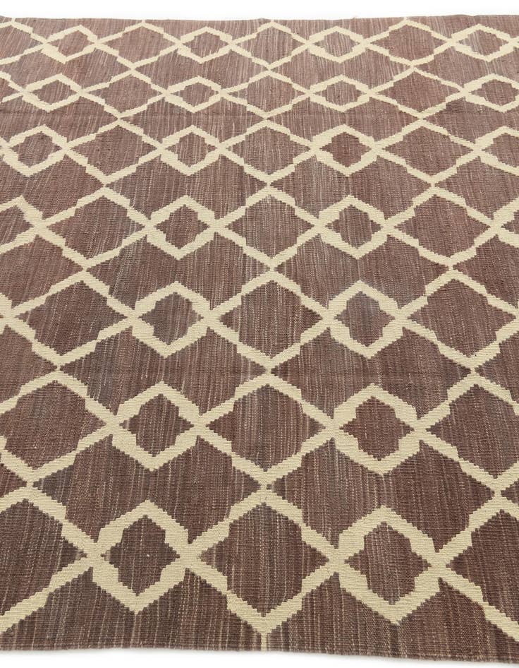 Detail image of  6' x 7' 10  Hand Woven Kilim Modern Wool Rug