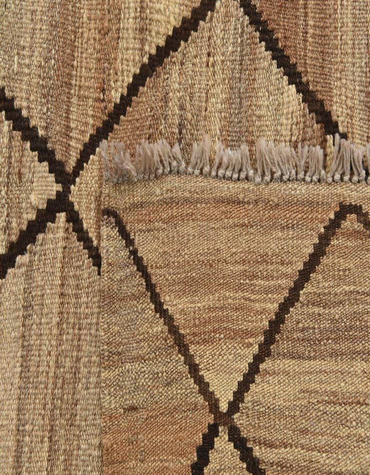 Detail image of  5' 2 x 7' 2  Hand Woven Kilim Modern Wool Rug