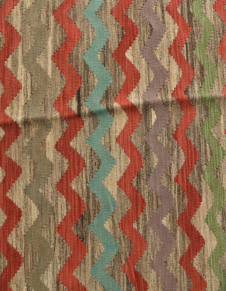 Detail image of  5' 5 x 7' 6  Hand Woven Kilim Modern Wool Rug