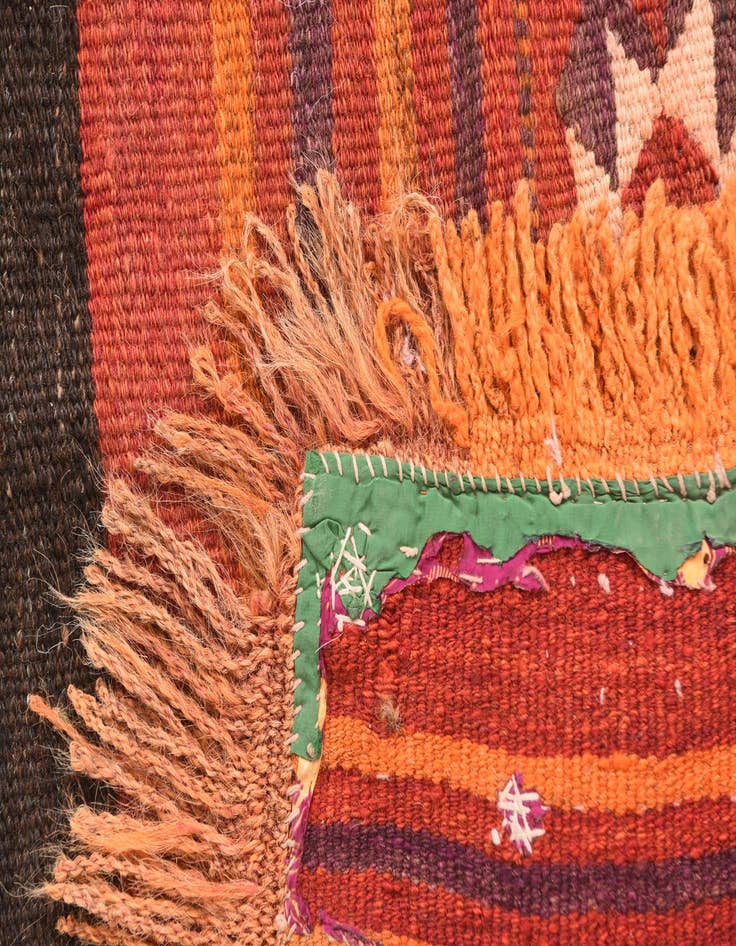 Detail image of  3' x 5' 7  Hand Woven Kilim Modern Wool Rug